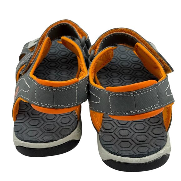 Timberland Youth Sandals Gray Orange A24Q1 Adjustable Straps Sz 6‎ (W 7.5-8) - Picture 9 of 11